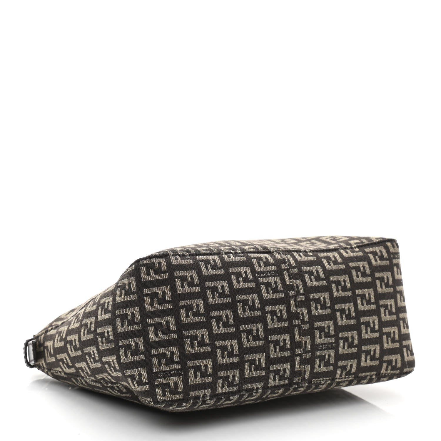 Fendi Zucchino Vitello Mini Pochette Testa di Moro Beige 4 of 9
