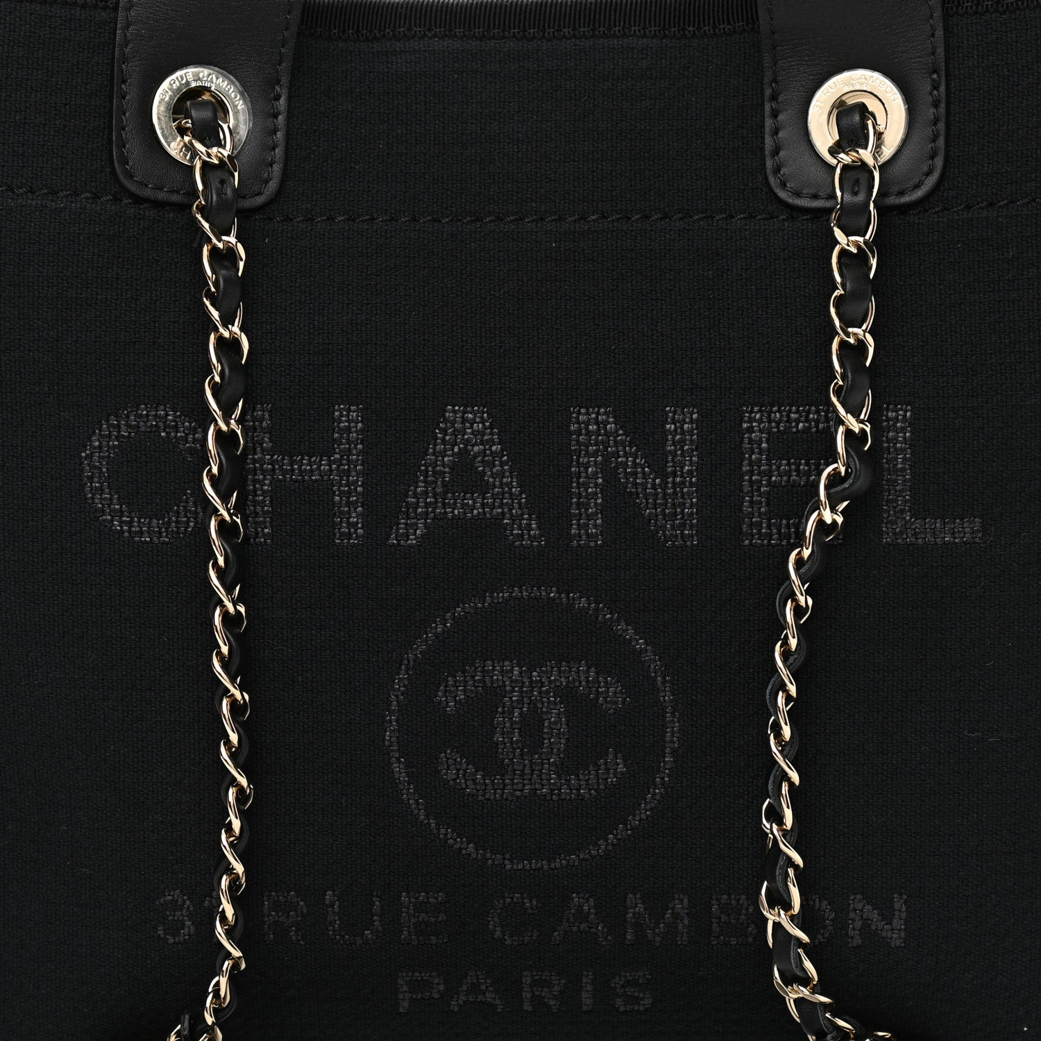 Chanel Mixed Fibers Small Deauville Tote Black 9 of 11