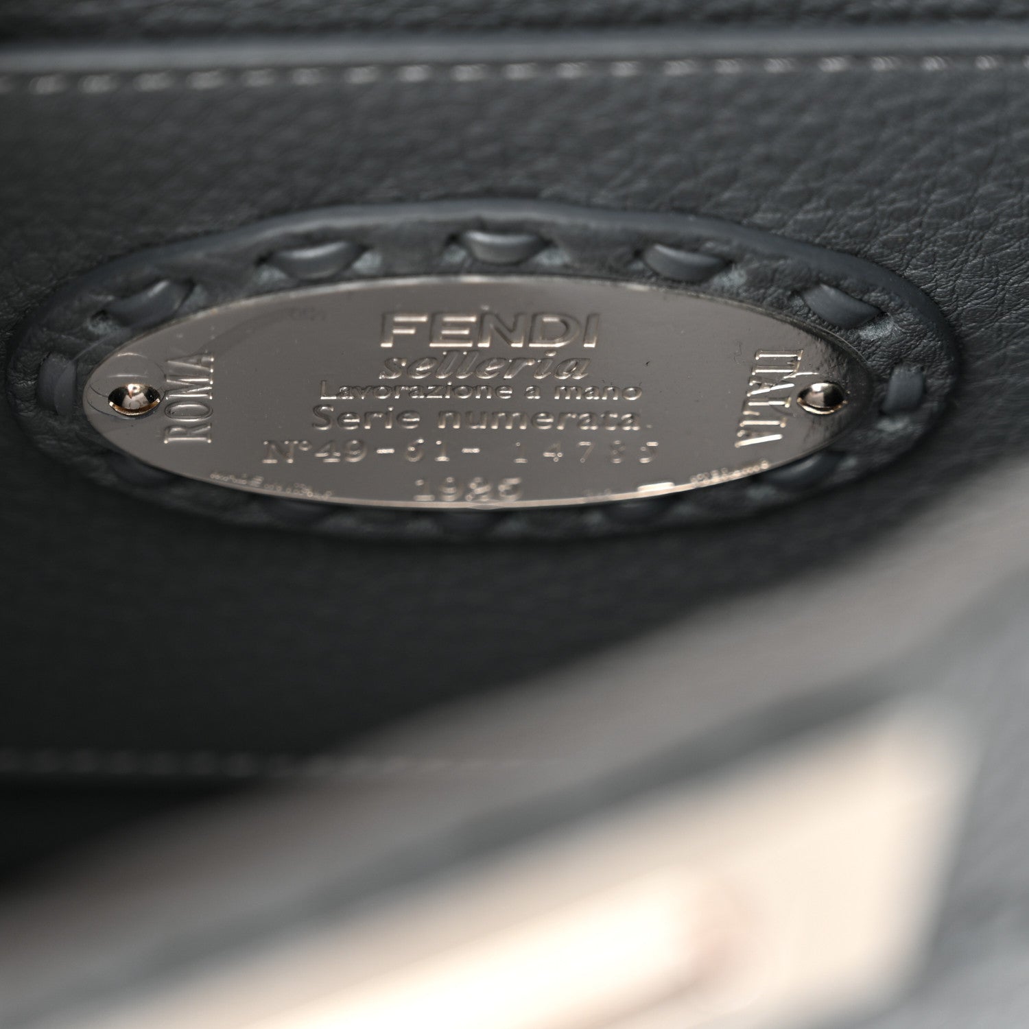 Fendi Cuoio Romano Selleria Chamois Small Peekaboo I SEE U Satchel Tempesta 7 of 10