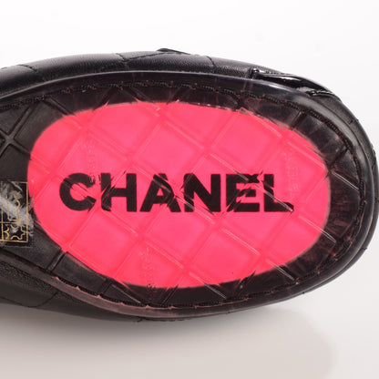 Chanel Lambskin Quilted Cambon Ballerina Flats 37.5 Black 6 of 9