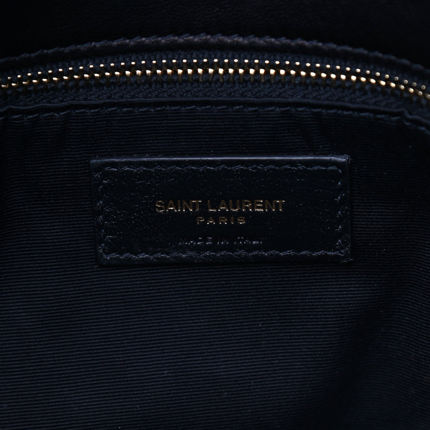 Saint Laurent Lambskin Quilted Medium Loulou Puffer Monogram Chain Satchel Black 6 of 12