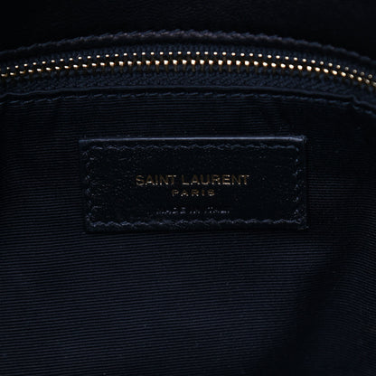 Saint Laurent Lambskin Quilted Medium Loulou Puffer Monogram Chain Satchel Black 6 of 12