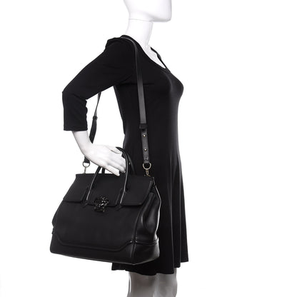 Versace Calfskin Large Palazzo Empire Bag Black 3 of 13