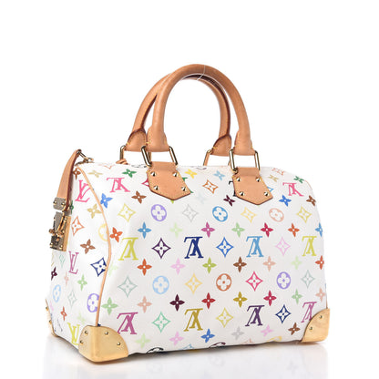 Louis Vuitton Monogram Multicolor Speedy 30 White 3 of 10