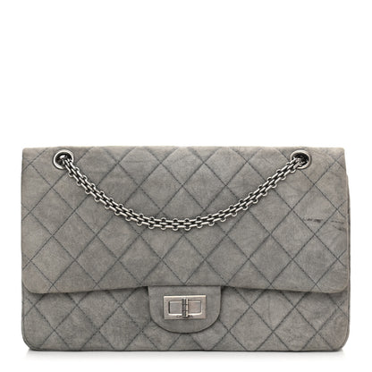 Chanel Suede Calfskin 2.55 Reissue 227 Flap Grey 1 of 13