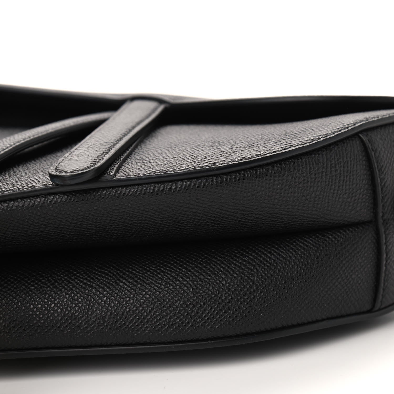Christian Dior Grained Calfskin Saddle Bag Black 9 of 9