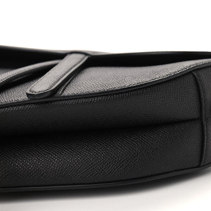 Christian Dior Grained Calfskin Saddle Bag Black 9 of 9