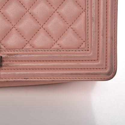 Chanel Lambskin Quilted New Medium Boy Flap Bag Pink 13 of 18