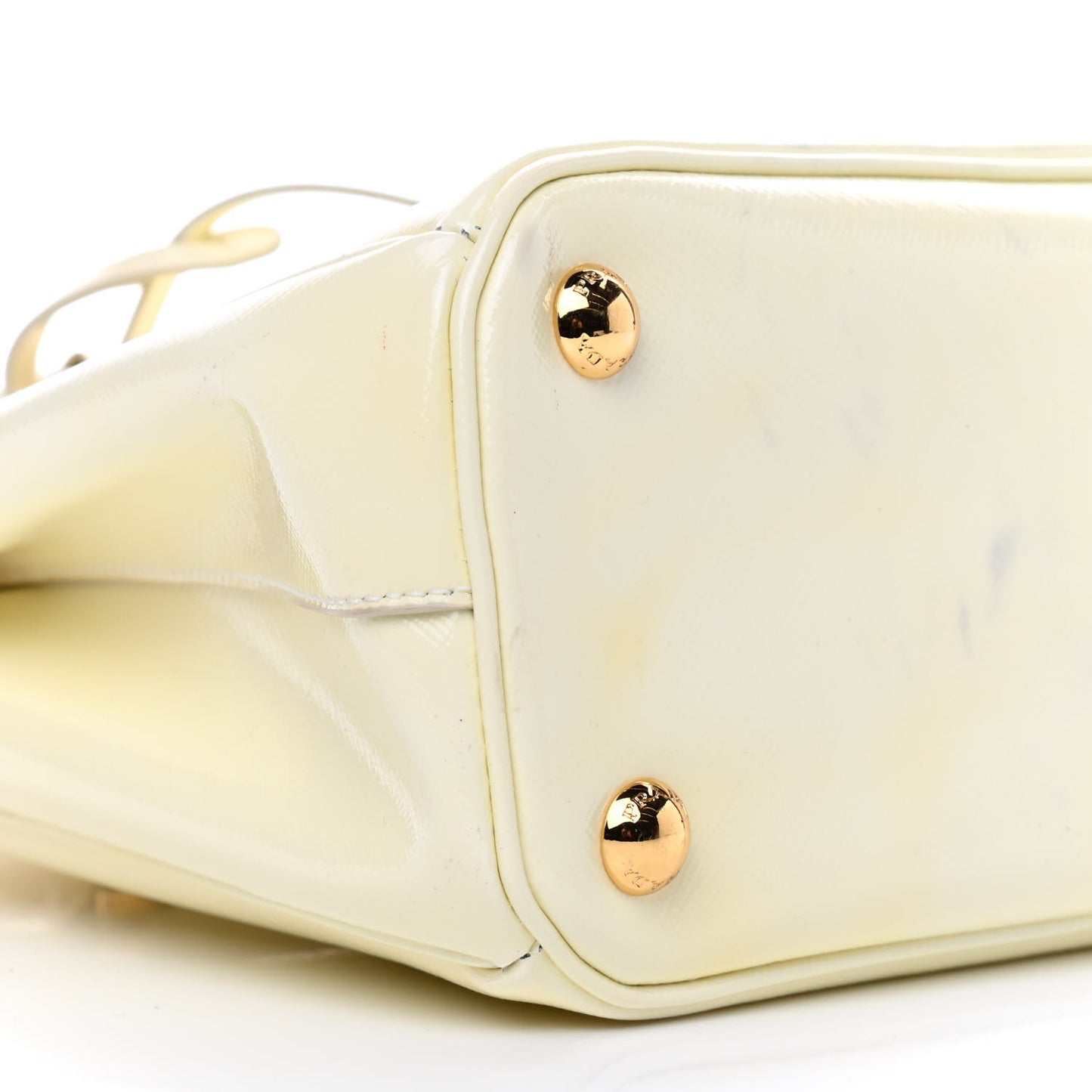 Saffiano Vernice Mini Galleria Double Zip Tote Bianco