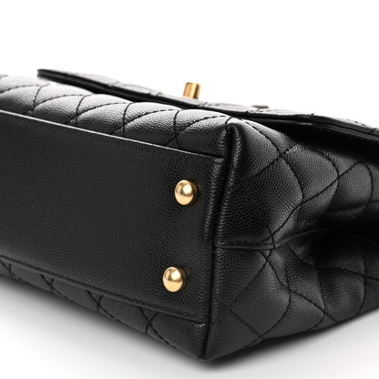 Chanel Caviar Quilted Mini Coco Chain Handle Flap Black 10 of 11