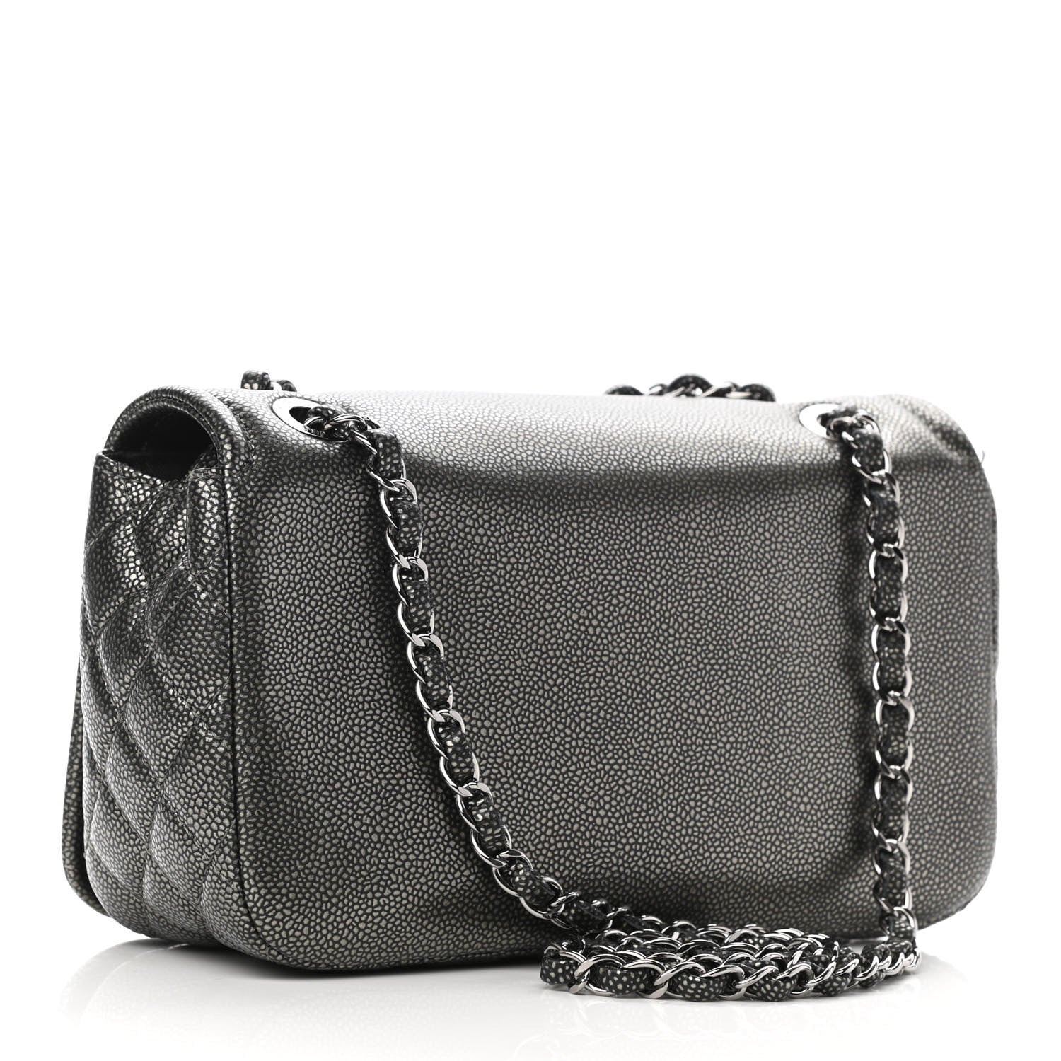 Chanel Metallic Caviar Medium Timeless CC Flap Dark Silver 3 of 12