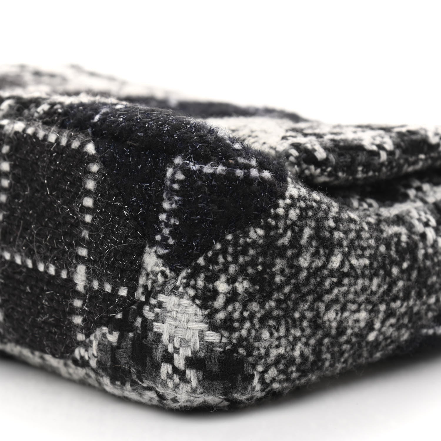 Chanel Tweed Quilted Medium Chanel 19 Flap Black White 10 of 10