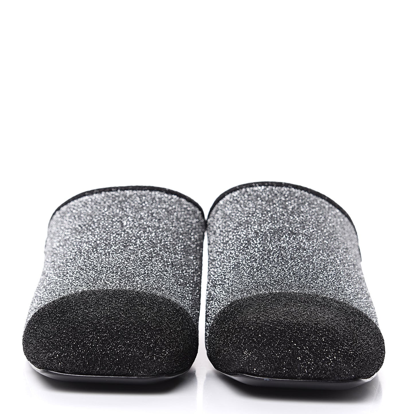Fantasy Fabric Mules 38.5 Dark Silver Black