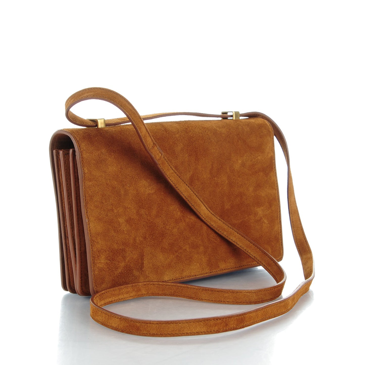 Suede Small Dylan Snake Monogram Satchel Light Ochre