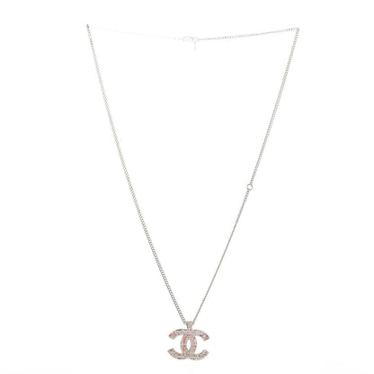 Chanel Crystal Pearl Tweed Effect CC Necklace Gold 3 of 5