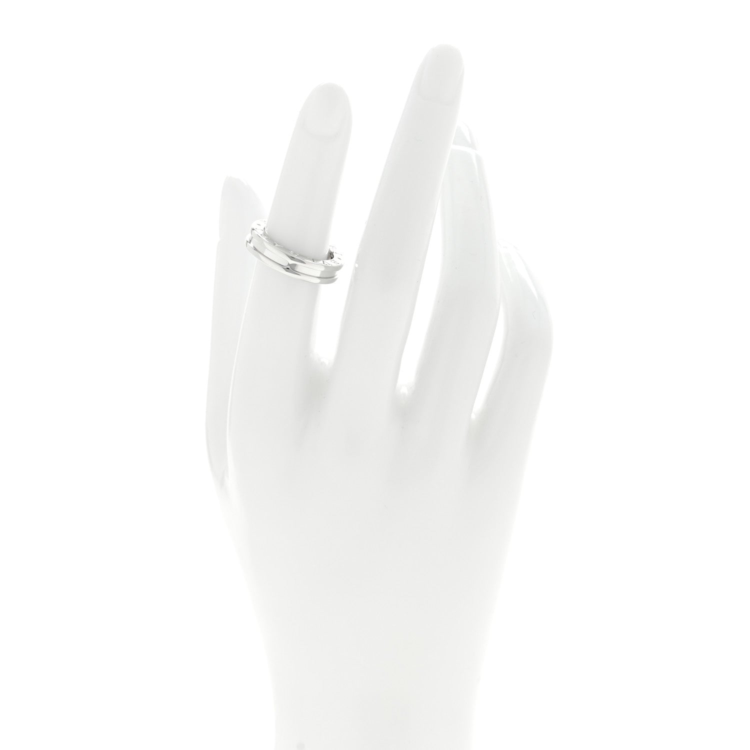 Bulgari 18K White Gold B.Zero1 One-Band Ring 49 5 2 of 4