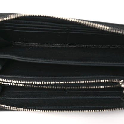 Givenchy Calfskin Star Pandora Zip Around Wallet Black 5 of 7