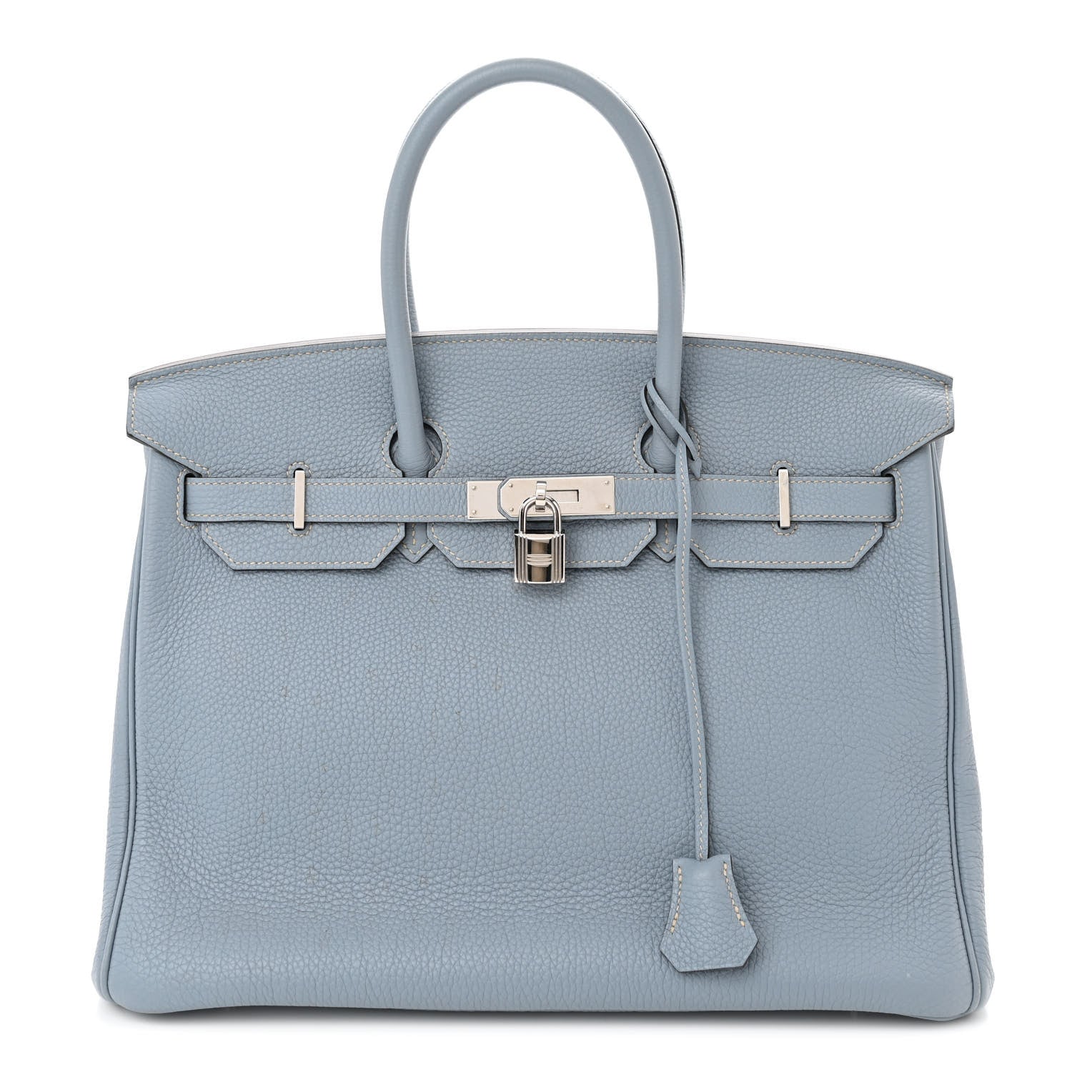 Hermes Togo Birkin 35 Bleu Lin 1 of 11