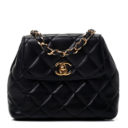 Chanel Lambskin Quilted Flap Waist Belt Bag Black 1 of 4