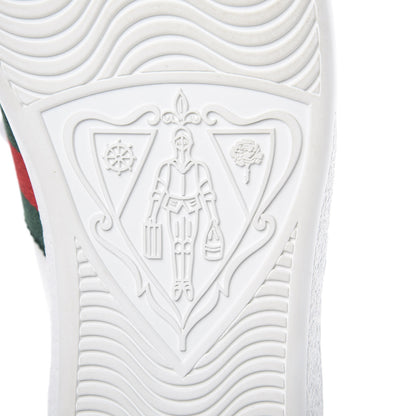 Gucci Calfskin Ayers Bee Embroidered Womens Ace Sneakers 36 White Green 7 of 10