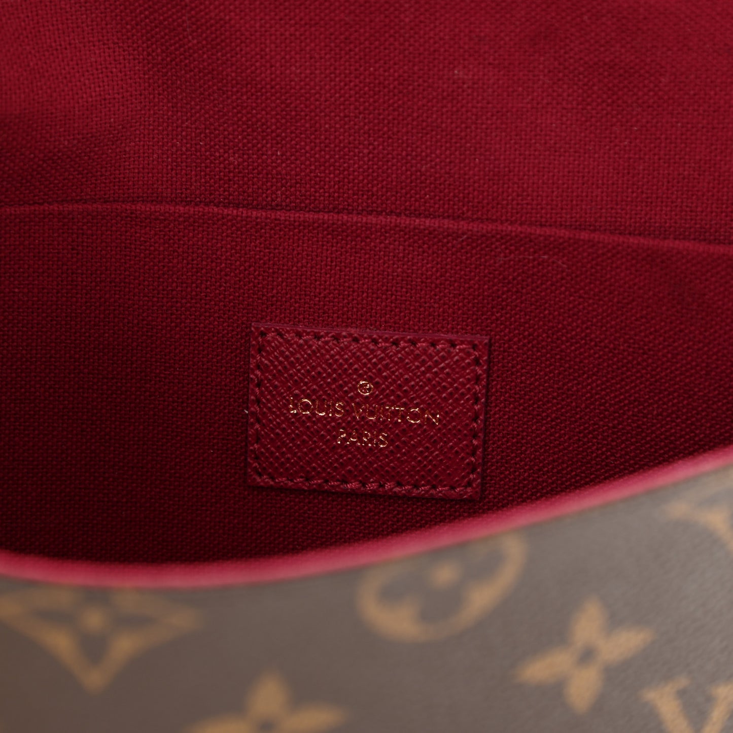 Monogram Pochette Felicie Chain Wallet Fuchsia