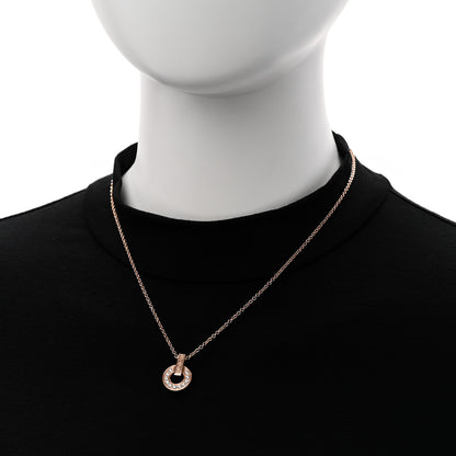 Bulgari 18K Rose Gold Diamond BVLGARI BVLGARI Open Work Pendant Necklace 2 of 7