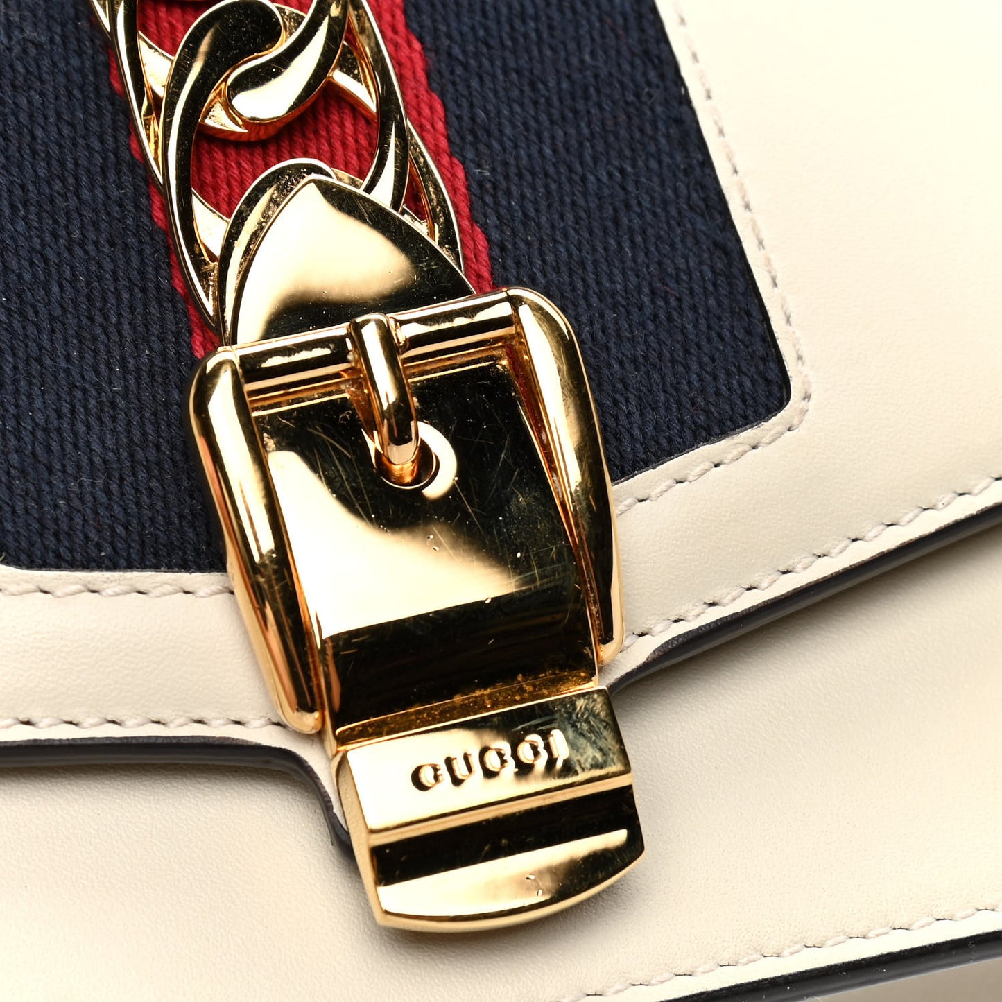 Calfskin Super Mini Sylvie Chain Shoulder Bag White