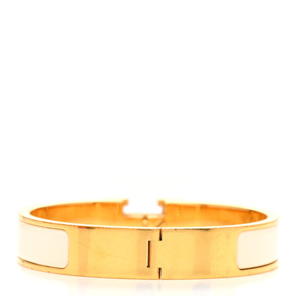 Hermes Enamel Narrow Clic Clac H Bracelet PM White 3 of 5
