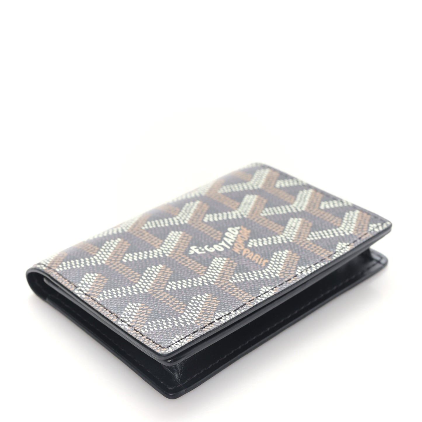 Goyardine Business Card Holder Black