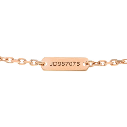 Van Cleef & Arpels 18K Rose Gold Diamond Silver Obsidian Vintage Alhambra Pendant Necklace 5 of 6