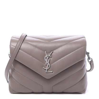 Saint Laurent Calfskin Y Quilted Monogram Toy Loulou Satchel Light Natural 1 of 10