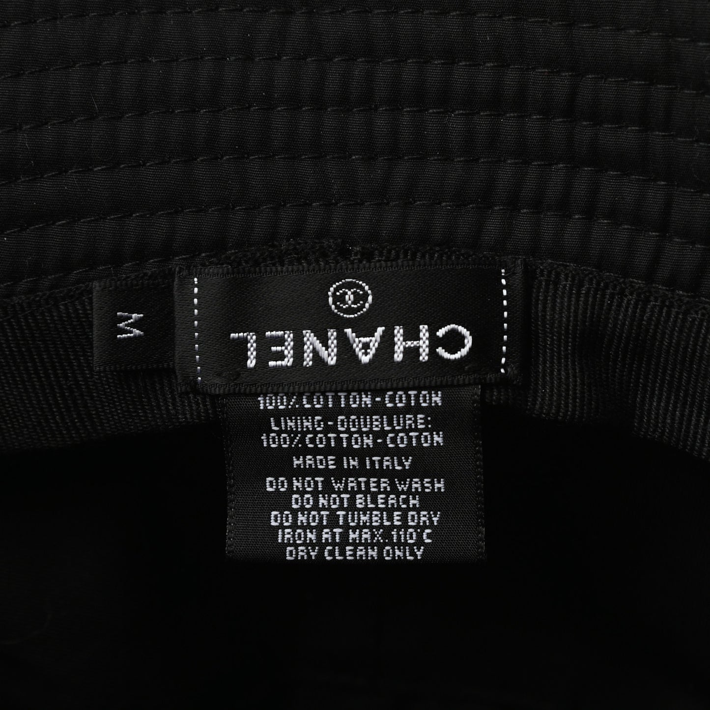 Cotton CC Bucket Hat M Black
