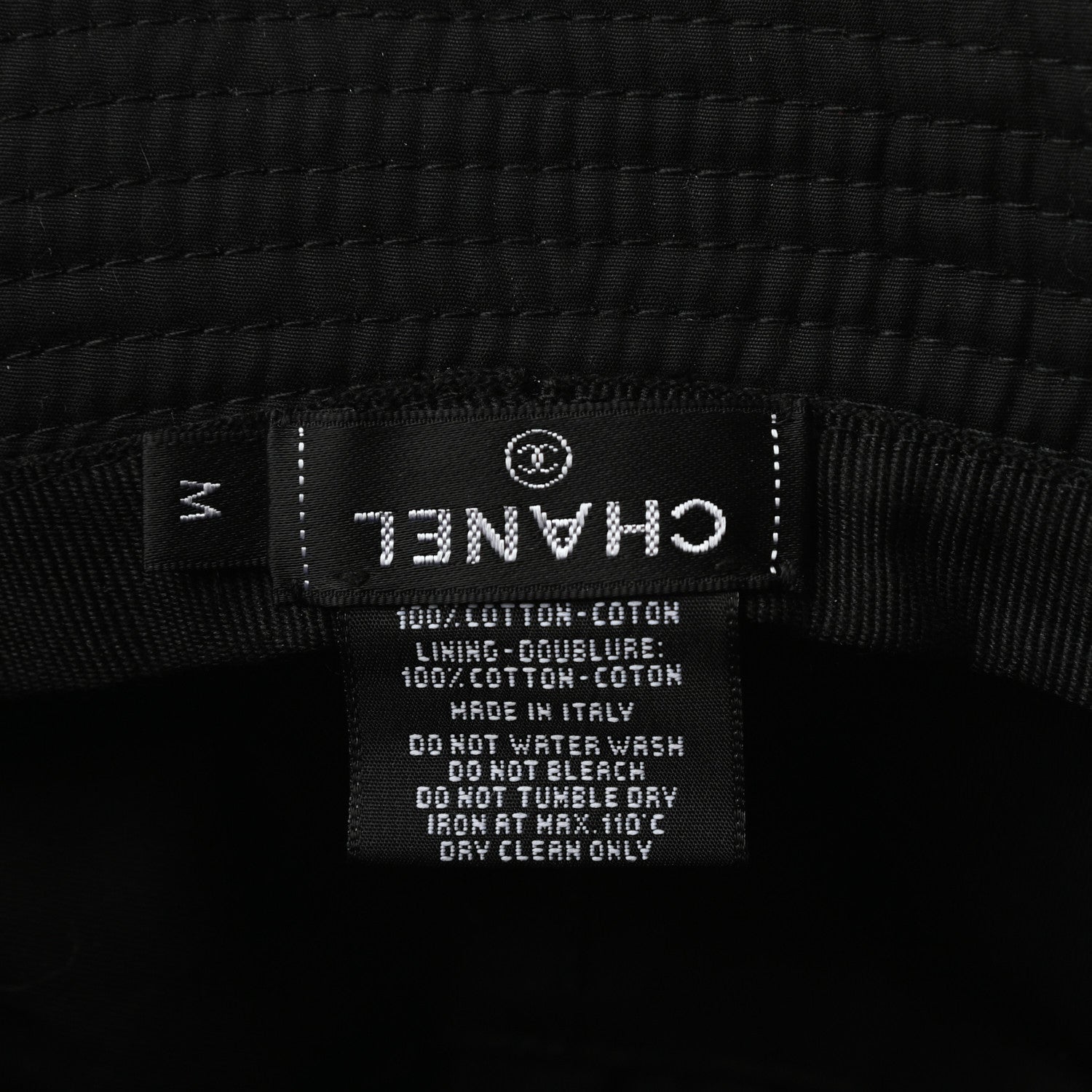 Chanel Cotton CC Bucket Hat M Black 7 of 7