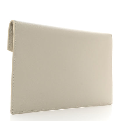 Saint Laurent Grain De Poudre Uptown Pouch Blanc Vintage 3 of 8