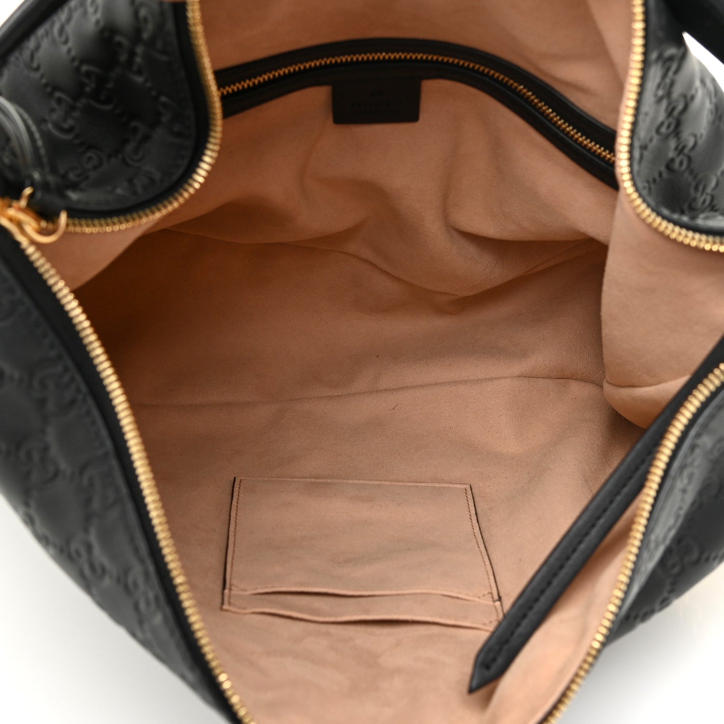 Guccissima Signature Large Linea A Hobo Black