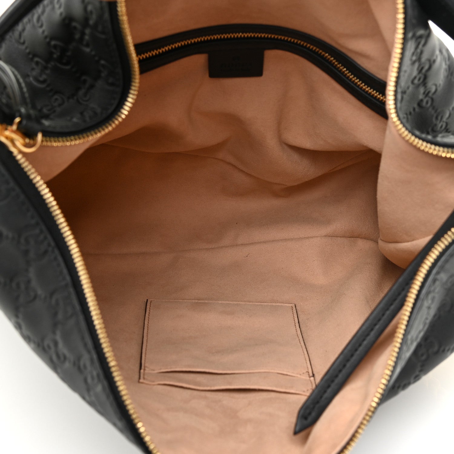 Gucci Guccissima Signature Large Linea A Hobo Black 9 of 17