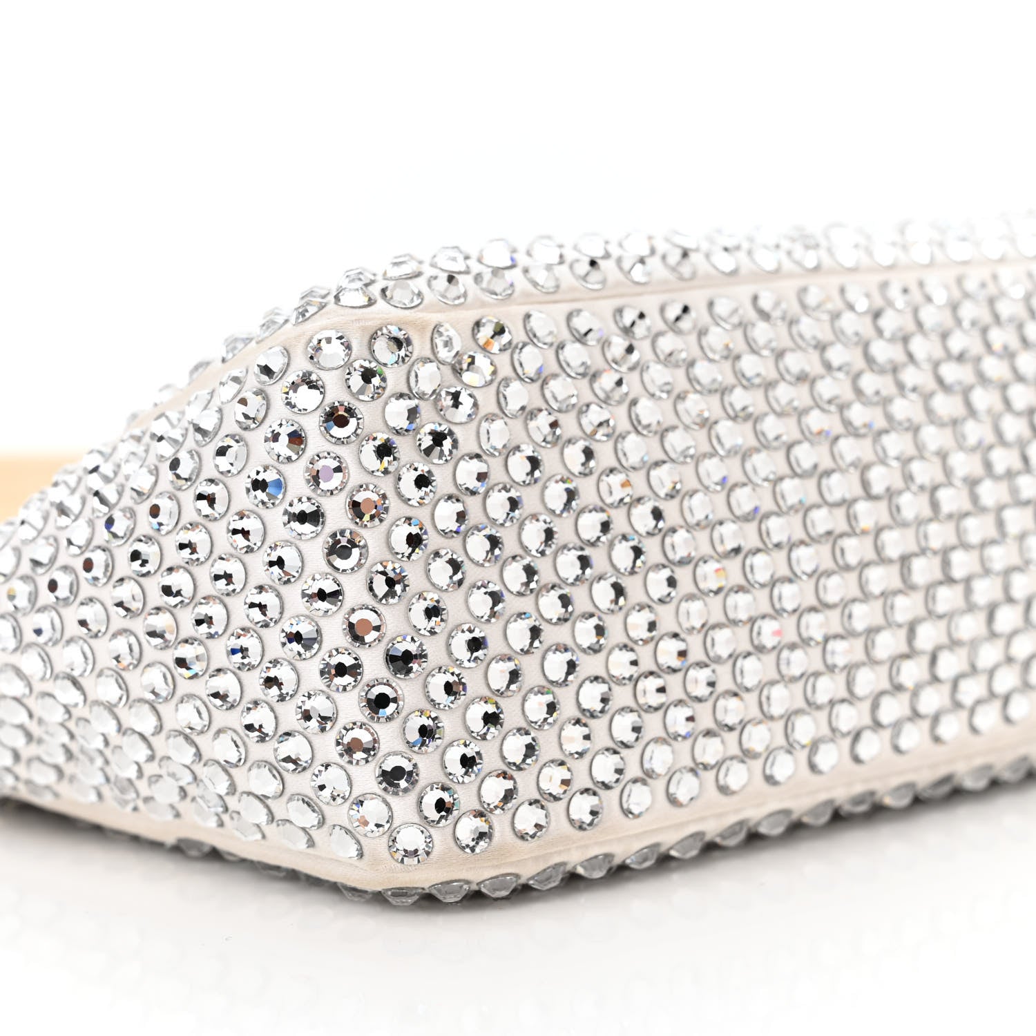 Prada Satin Crystal Mini Re-Edition 2000 Bag White 8 of 14