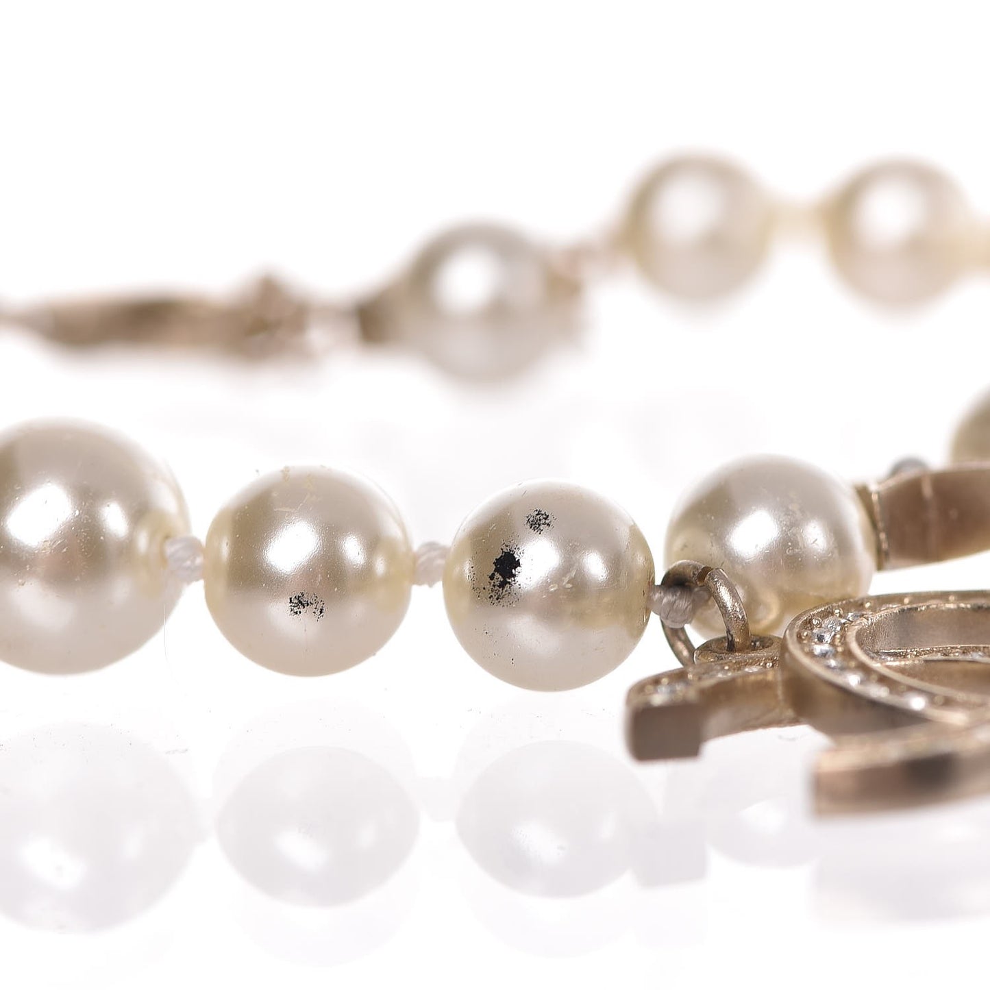 Crystal Pearl CC Star Bracelet Light Gold