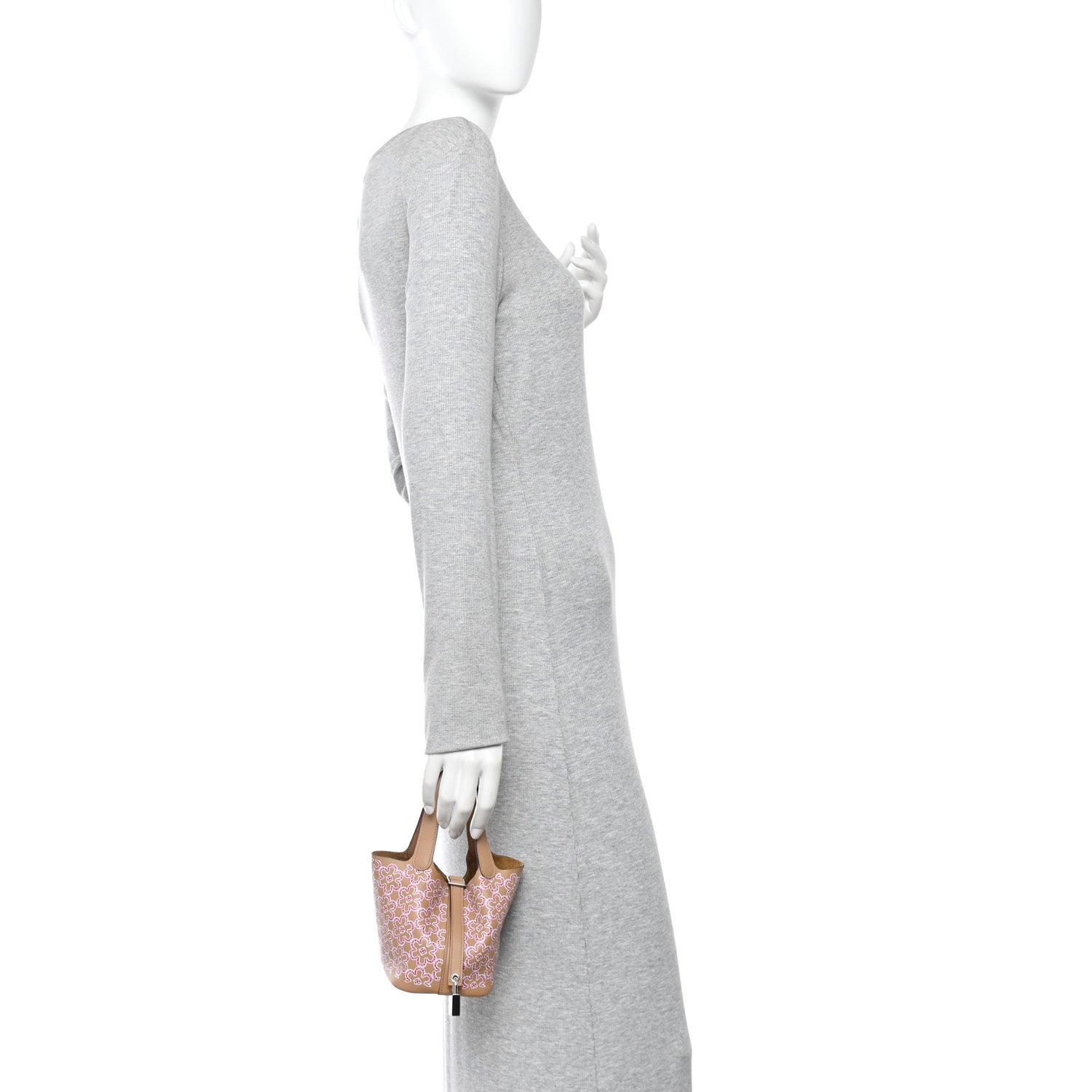 Hermes Swift Micro Lucky Daisy Picotin Lock Chai Rose White 2 of 10