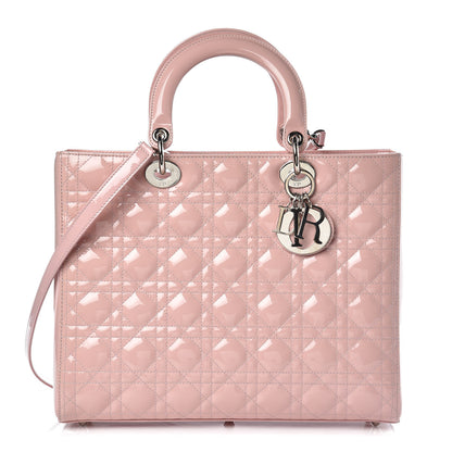 Christian Dior Patent Cannage Large Lady Dior Light Pink 1 of 10