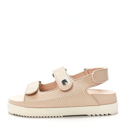 Gucci Malaga Kid Mini Double G Perforated Womens Dad Sandals 37 Skin Rose 1 of 8
