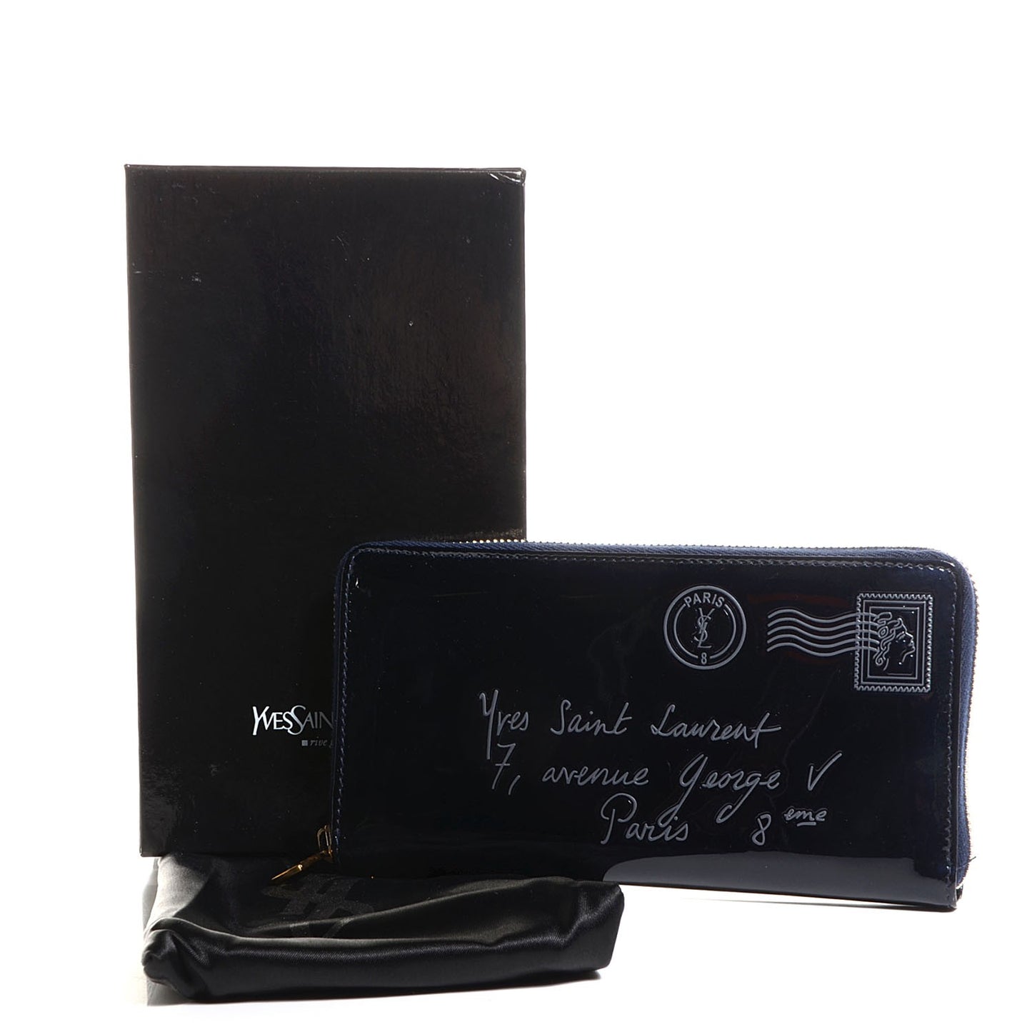 Patent Y-mail Zip Around Wallet Marine