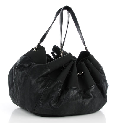 Chanel Iridescent Calfskin Large Stretch Spirit Cabas Black 2 of 10