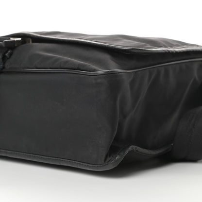 Prada Tessuto Nylon Saffiano Messenger Bag Black 10 of 13