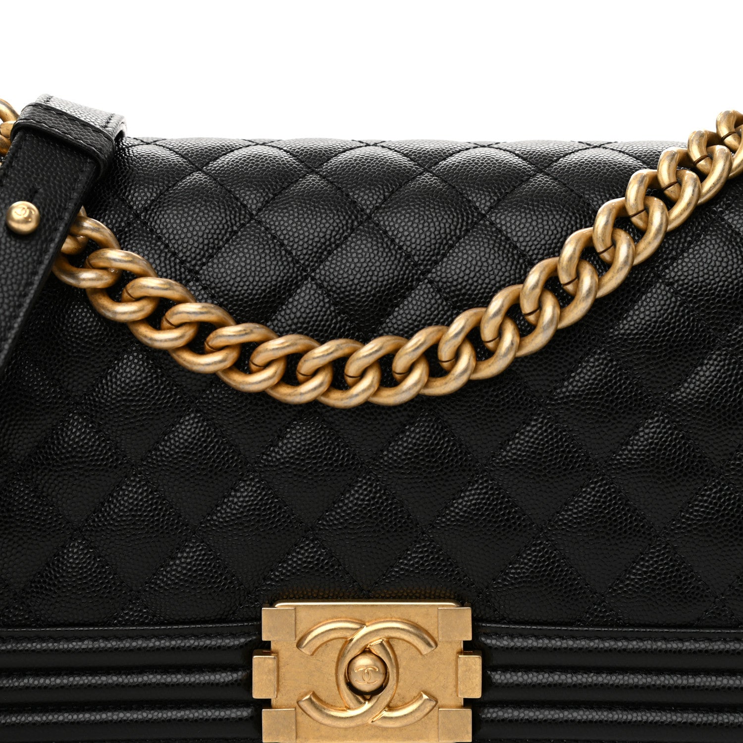 Chanel Caviar Quilted Medium Boy Flap Black 7 of 10