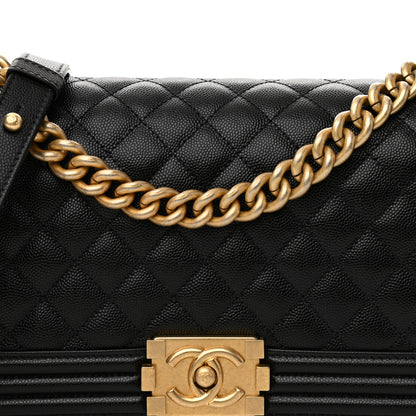 Chanel Caviar Quilted Medium Boy Flap Black 7 of 10