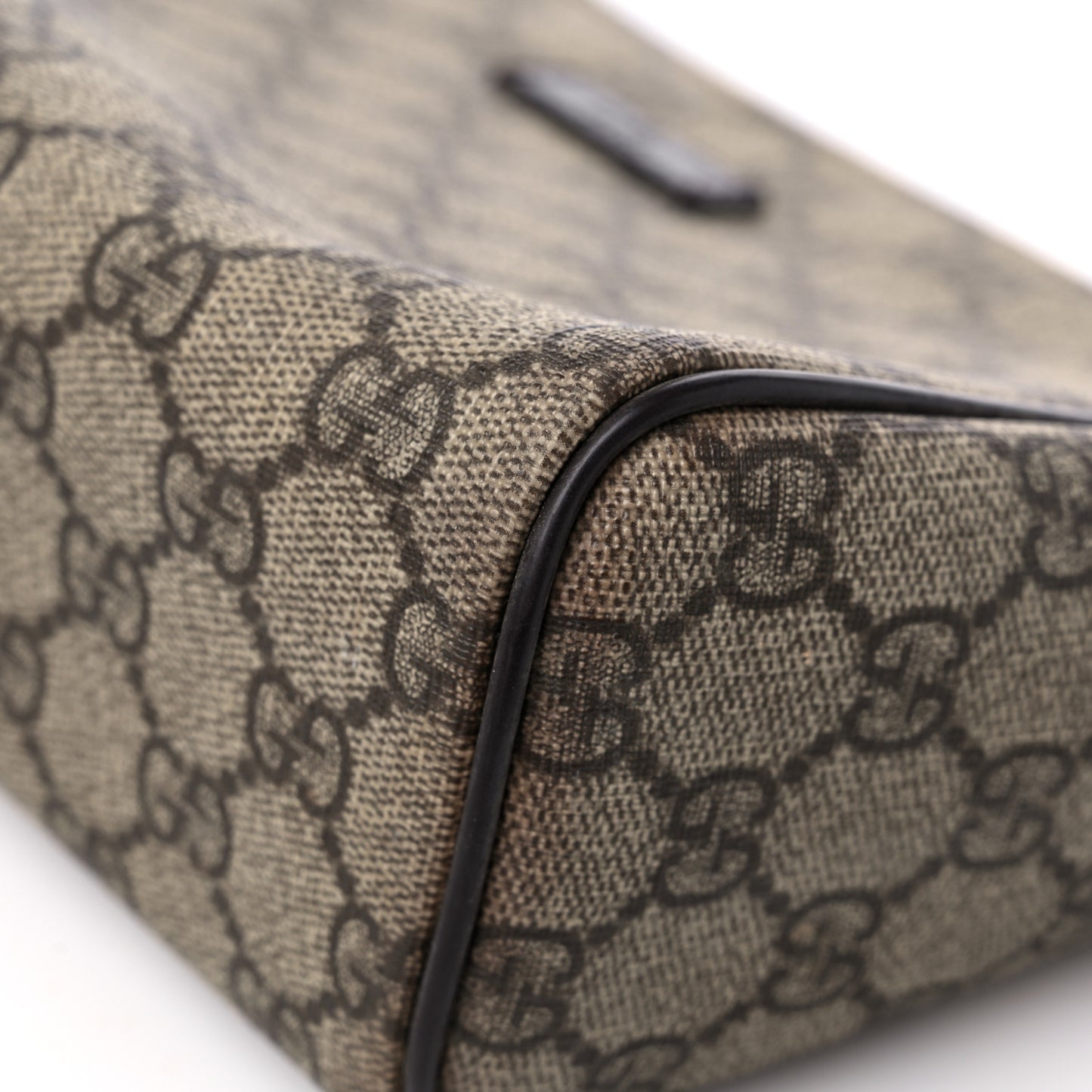 GG Supreme Monogram Cosmetic Case Brown