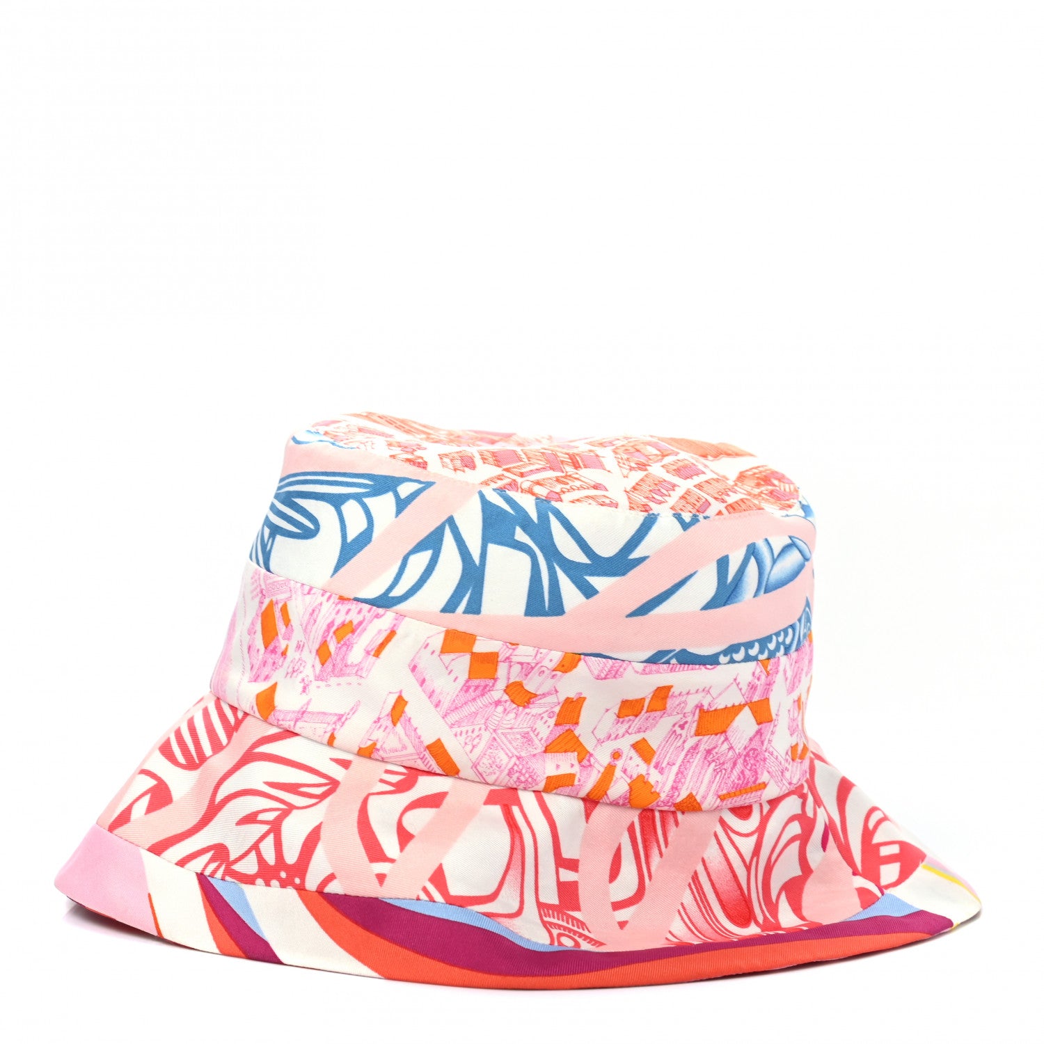 Hermes Silk Carla Patchwork Bucket Hat 57 1 of 7