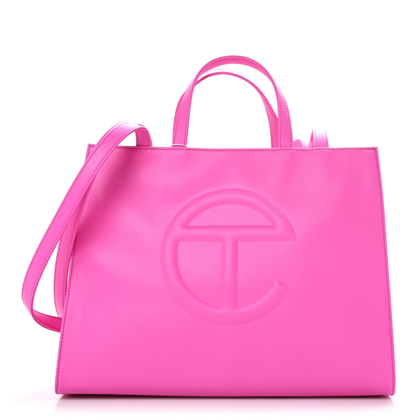 Vegan Leather Medium Shopping Bag Azalea