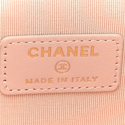 Chanel Caviar Quilted Mini Vanity Case With Chain Light Pink 6 of 9